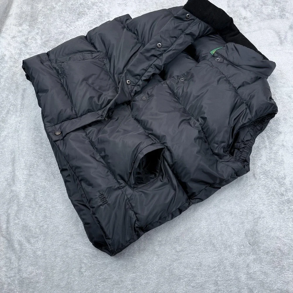 Cabelas Premier Northern Goose Down 650 Puffer Vest 2XL Mens‎ Black Snap Front